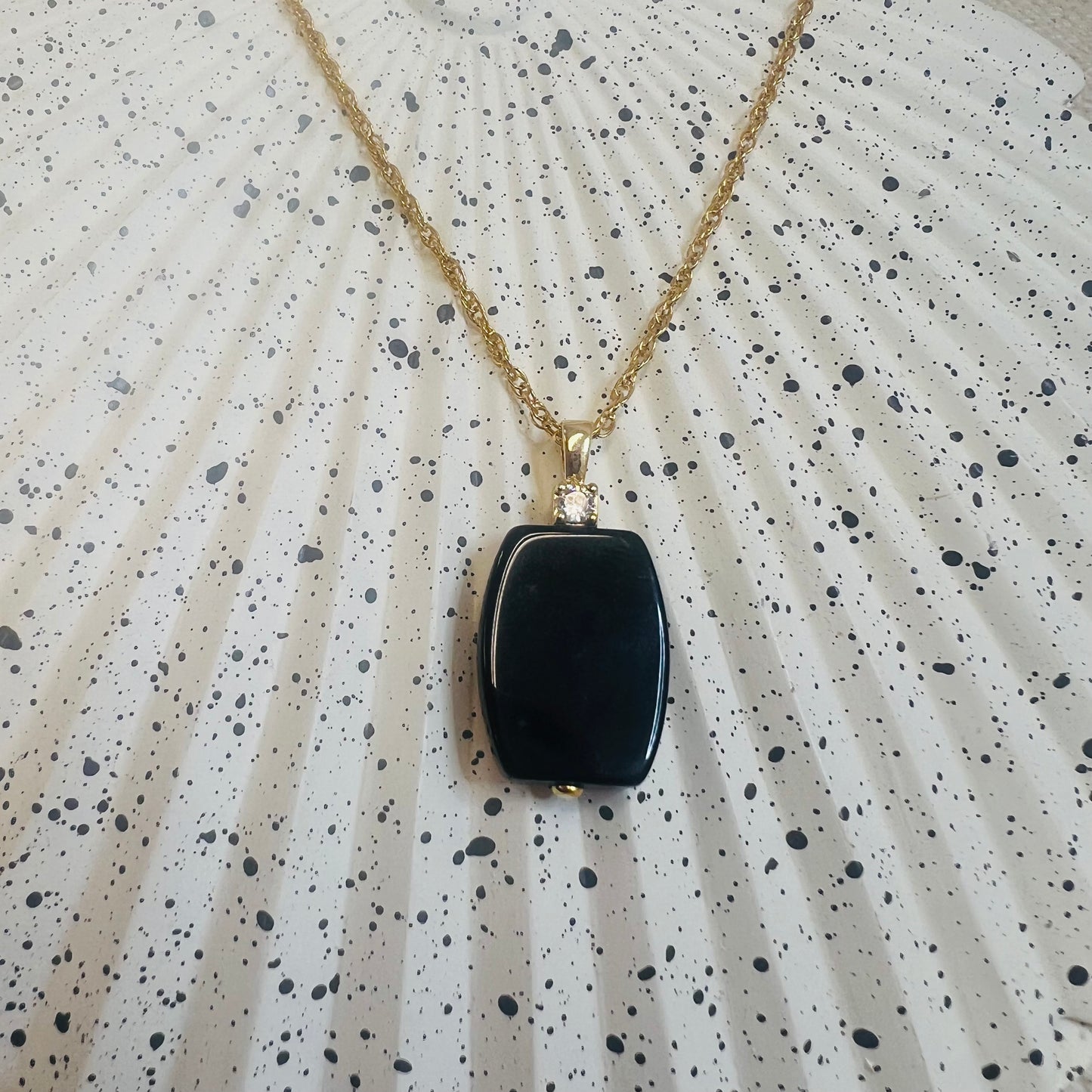 Onyx CZ Necklace