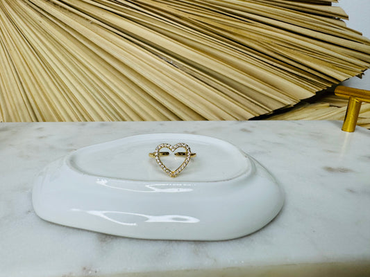 Calla CZ Heart Ring