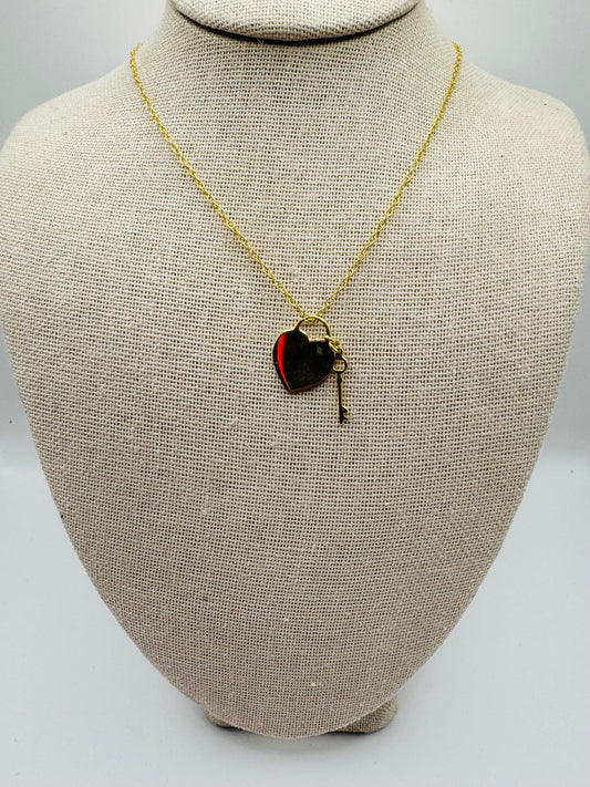 Heart & Key Necklace